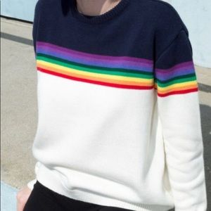 RARE brandy melville rainbow sweater
